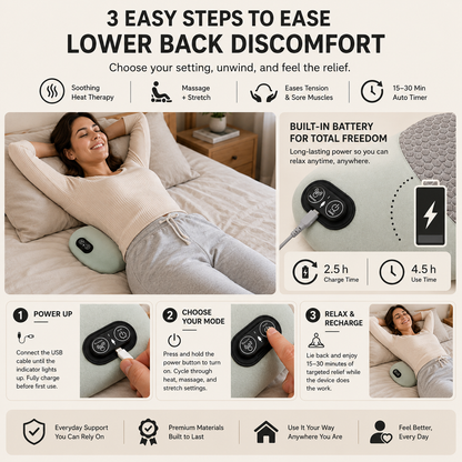 Restora 3-in-1 Electric Lumbar Pillow™ with Heat Therapy