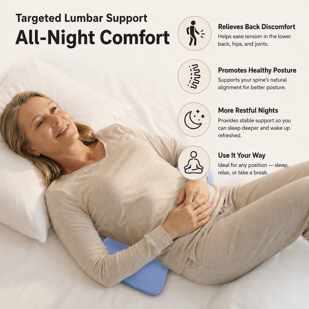 Restora Ergonomic Lumbar Pillow