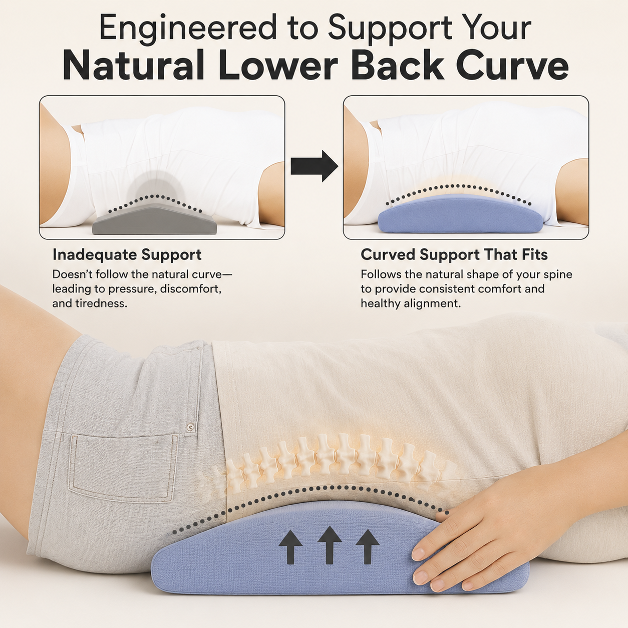 Restora Ergonomic Lumbar Pillow