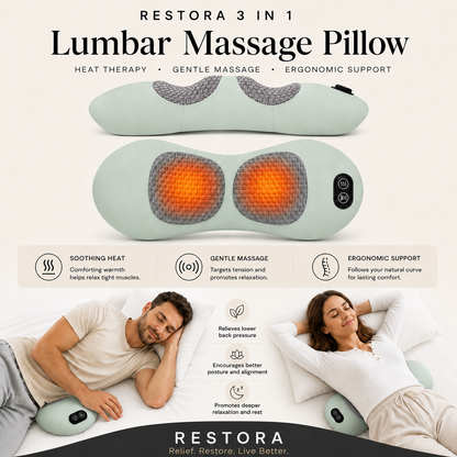 Restora 3-in-1 Electric Lumbar Pillow™ with Heat Therapy